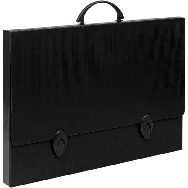 Maleta Novaonda Com Alca A-3 Preta C/fecho 3,5cm