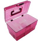 Maleta Organizadora Com Divisórias Maquiagem - Rosa/preto