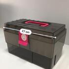 Maleta Organizadora Fumê-rosa Muitas Divisórias Crippa 1531