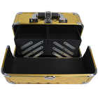 Maleta Organizadora Para Maquiagem com Alumínio 6 Bandejas -