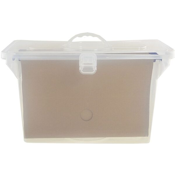 Maleta Plastica Com Alca C/06 Past.susp.kraft Cristal