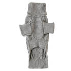 Malha Suéter Para Cachorro Roupa De Frio Grife Pet Cães Cinza