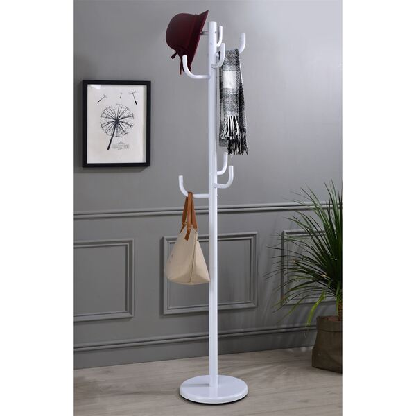 Mancebo Cabideiro Metal 8 Ganchos Mila Branco