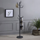 Mancebo Cabideiro Metal 8 Ganchos Mila Cinza