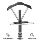 Mancebo Cabideiro Metal Madeira Gravatas Roupas Fabio Preto