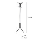 Mancebo Cabideiro Metal Para Roupas 8 Ganchos Arist Preto