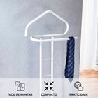 Mancebo Cabideiro Metal Porta Gravatas Roupas Camilo Branco