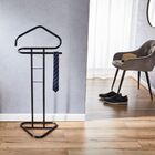 Mancebo Cabideiro Metal Porta Gravatas Roupas Camilo Preto