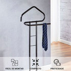 Mancebo Cabideiro Metal Porta Gravatas Roupas Camilo Preto