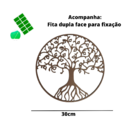 Mandala 30 Cm Arvore Frutos Vida Mdf 3mm Natural