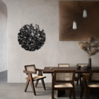 Mandala Circular Galhos - Preto - 120 Cm