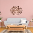 Mandala Crepúsculo Aço Galvanizado 120x90cm - Preto