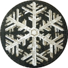 Mandala Cristal De Gelo R028 Superfície Rústica - 70 Cm