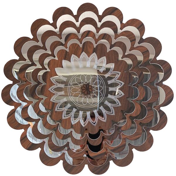 Mandala Decorativa Ambiente Sala Quarto 45x45cm 38148 Marrom