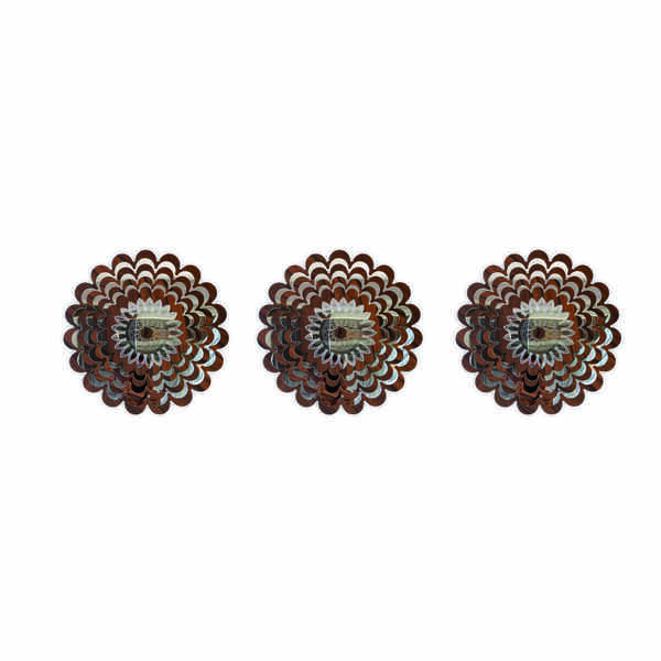 Mandala Decorativa Ambiente Sala Quarto Kit 3 Pçs 38164 Marrom