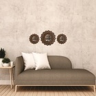 Mandala Decorativa Ambiente Sala Quarto Kit 3 Pçs 38168 Marrom