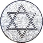 Mandala Estrela De David Mosaico - 70 Cm