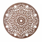 Mandala Flor Arabesco Aço Galvanizado - Preto - 120 Cm