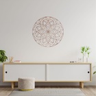 Mandala Flor Geométrica Aço Galvanizado - Marrom - 80 Cm