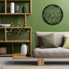 Mandala Folhagem - Marrom - 80 Cm