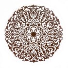 Mandala Hare Aço Galvanizado 120x120cm - Preto
