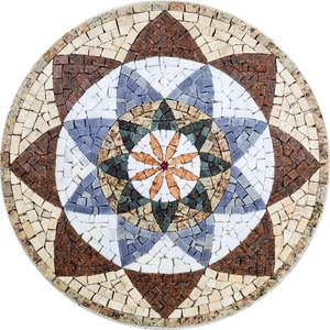 Foto de Mandala Indiana I Piso Mosaico - 90cm