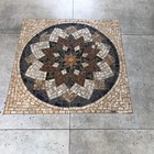 Mandala Indiana Piso Mosaico Estrela Do Oriente - 130cm