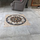 Mandala Indiana Piso Mosaico Estrela Do Oriente - 90cm