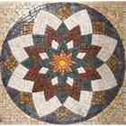 Mandala Indiana Piso Mosaico Estrela Do Oriente - 90cm