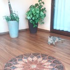 Mandala Indiana Piso Mosaico Vitral Árabe - 120cm