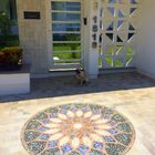 Mandala Indiana Piso Mosaico Vitral Árabe - 70cm