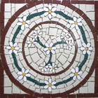 Mandala Mosaico Floral  Venezia Cerâmico Quadrado - 90cm