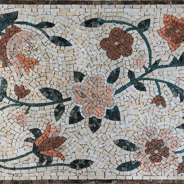 Mandala Mosaico Floral Fantasia - 100x150cm