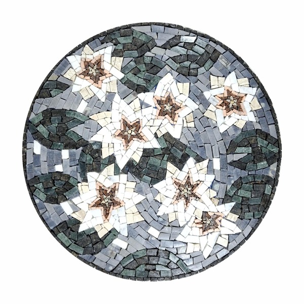 Mandala Mosaico Floral Nenúfares De Monet I - 80cm