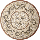 Mandala Mosaico Floral Rosone Fiorellini Veronesi I - 80cm
