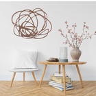 Mandala Rabisco Aço Galvanizado 80x65cm - Preto