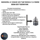 Mandril C/ Chave Furadeira 3/8 *24f Rosca 1.5-13mm Bom-5017