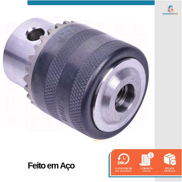 Mandril Para Furadeira Rosca 13mm 1/2 Pol 20unf Com Chave