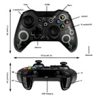 Manete X-one Sem Fio Personalizada Preta Compatível Com Xbox