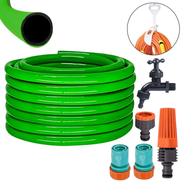 Mangueira 10m Metros  +suporte Alça +esguicho+engate Rapido +