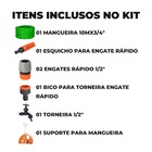 Mangueira 10m Metros  +suporte Alça +esguicho+engate Rapido +