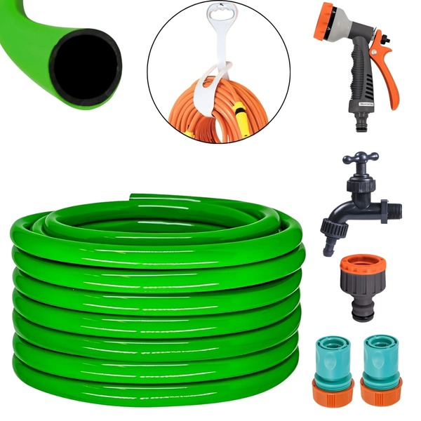 Mangueira 5m Metros + Suporte Alça + Hidropistola + Engate Ra