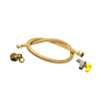 Mangueira De Gás 60cm 1/2" + Adaptador 90º E Válvula De Bloqu