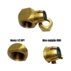 Mangueira De Gás 80cm 1/2" + Adaptador 90º E Válvula De Bloqu