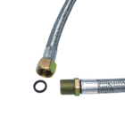 Mangueira De Gás Malha De Aço 1m M/f + Adaptador Dako Fêmea