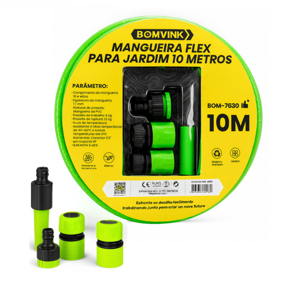 Mangueira De Jardim 10 Metros Pvc Com Bico E Acessórios | Leroy Merlin