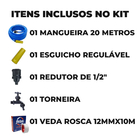 Mangueira De Jardim 20m Metros Reforçada Chata Antitorção + T