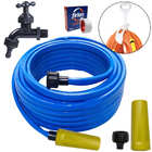 Mangueira De Jardim 25m Metros Reforçada Chata + Suporte Alça