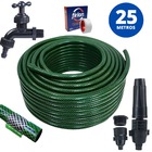 Mangueira De Jardim 25m Metros Reforçada Trançada + Torneira