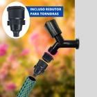 Mangueira De Jardim 25m Metros Reforçada Trançada + Torneira